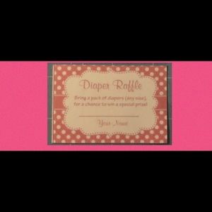 Diaper raffle tickets